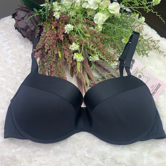 Promise Other - Promise Satin Underwire Push Up Bra 36D NWT